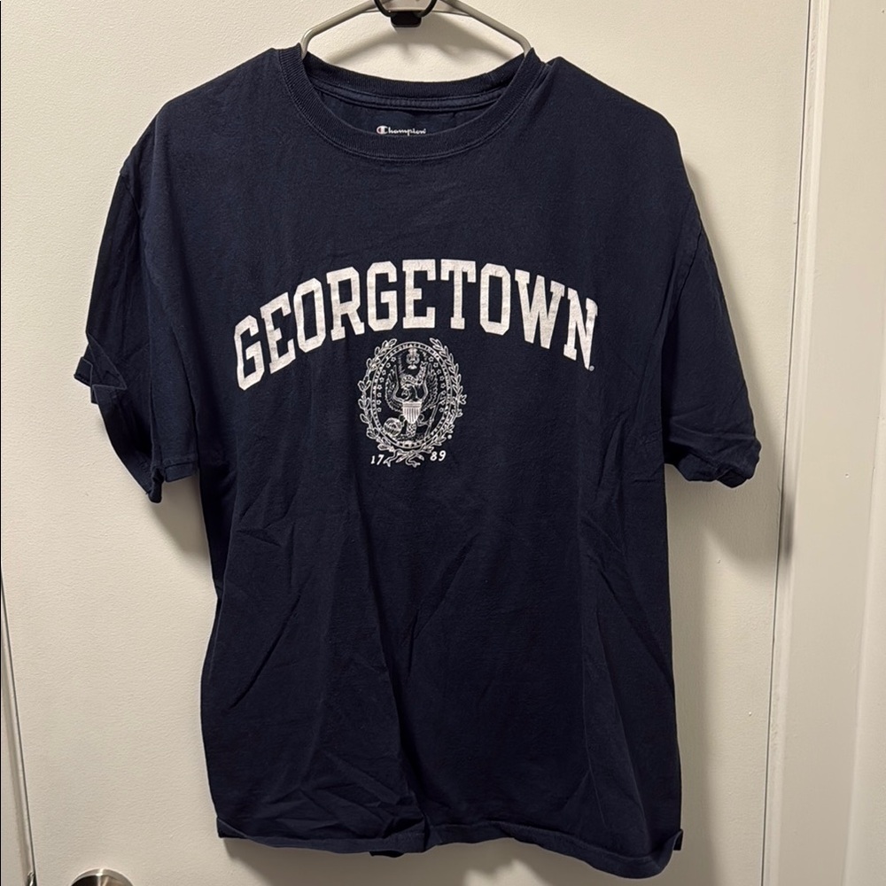 Georgetown Champion Navy Short Sleeve Tee